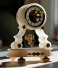 Редкие антикварные часы-качели "скелетон" с ангелочком (Франция, 19 век) - что подарить на юбилей богатой даме женщине у которой все есть - Французские антикварные каминные часы качели, с декоративной отделкой позолоченной латунью и бронзой - оригинальный элемент для оформления любого интерьера. Купите антикварные Французские ка