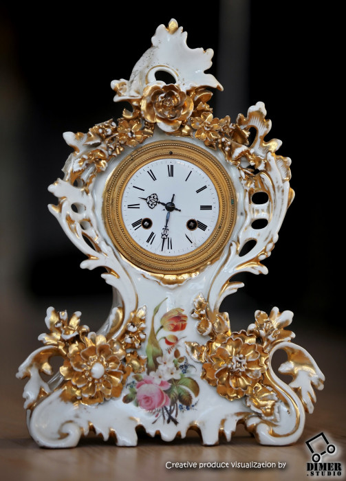 Антикварные кабинетные настольные часы с боем &quot;Букет&quot; Антикварные настольные кабинетные часы с боем «Букет» первой половины 19 века это необыкновенный подарок состоятельной женщине. Доставка и гарантия магазина Дари Антик.