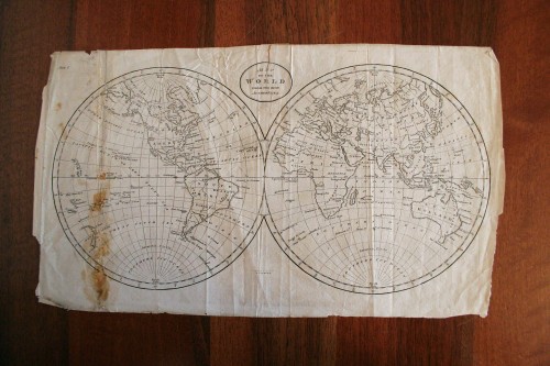 Старинная карта мира - Англия, начало 19 века