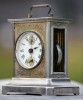 Старинные немецкие каретные часы будильник Junghans с музыкой - Старинные немецкие каретные часы будильник Junghans с музыкой