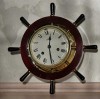 Большие яхтенные часы-штурвал Schatz с боем - Большие каютные часы Schatz второй половины 20 века, с боем (бьют морские склянки). Эти часы почищены и смазаны, остаются в отличном рабочем состоянии. Отличный подарок моряку, капитану или владельцу яхты, оригинальная идея для бизнес сувенира. 