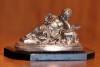 Старинная статуэтка "Ангелочек" - Оригинальный подарок священнослужителю на Рождество, подарок композитору, подарок поэту, подарок певцу - старинная статуэтка "Ангелочек" на подставке из натурального камня. Франция, конец 19 века