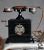 Антикварный австрийский настольный телефонный аппарат - Антикварный музейный настольный телефон из Европы - необычный эксклюзивный подарок, стильный элемент интерьера кабинета лофта, большой квартиры или коттеджа. Антикварный австрийский настольный телефонный аппарат