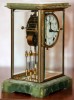Антикварные американские часы регулятор с приятным боем "New Haven" в стекле и ониксе - Антикварные американские часы регулятор с приятным боем "New Haven" в стекле и ониксе