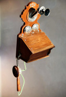 Редкий антикварный настенный телефон из Германии, музейный экземпляр