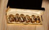Антикварный набор стопок в коробке "Gallard TOURS" (Франция) - Антикварный набор стопок в коробке "Gallard TOURS" (Франция). Антикварный французский набор стопок для ликера или водки (в оригинальном коробе). Стопки сделаны из латуни с серебрением
