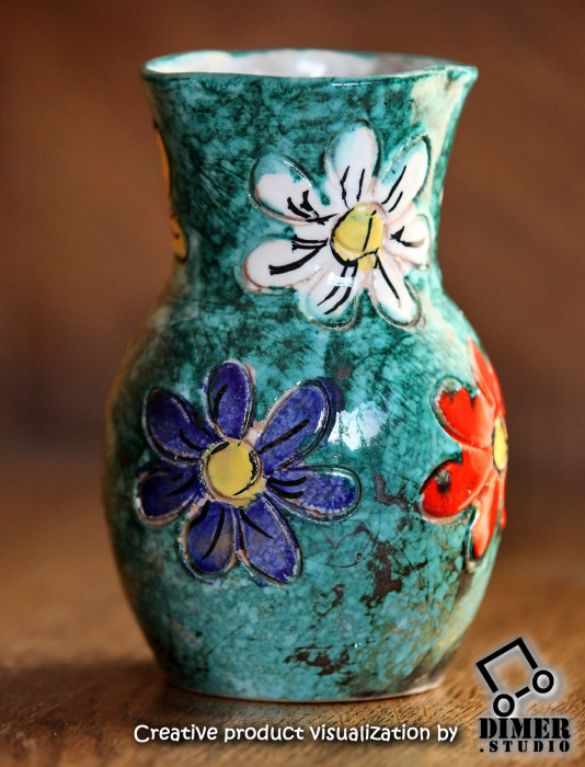 Старинная цветочная вазочка, итальянский фаянс Ценный удивляющий подарок на 8 марта для женщины тёщи свекрови бабушки - старинная вазочка для цветов купите в магазине Дари Антик с доставкой по России