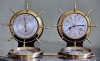 Малые каютные часы-штурвал "Schatz" в комплекте с барометром - Малые каютные часы-штурвал "Schatz" в комплекте с барометром