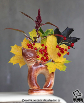 Винтажная вазочка для цветов (пикфлёр) «хвост трубой» из Франции