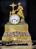 Антикварные Французские каминные часы BAULLIER & FILS PARIS