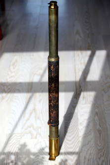 Большая антикварная вахтенная подзорная труба или труба артиллерийского расчета, Франция, 19 век