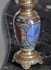 Керосиновая лампа с кольцевым фитилем на основании из бронзы, украшенная перегородчатой эмалью "клуазонне" - Керосиновая лампа с кольцевым фитилем на основании из бронзы, украшенная перегородчатой эмалью "клуазонне"