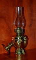 Старинная керосиновая морская каютная лампа из Англии