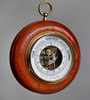 Немецкий ретро барометр «A.Roesch Nordhausen»