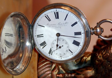 Английские серебряные карманные часы CAMERER KUSS & CO.