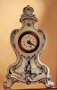 Антикварные часы-будильник «Картель» в форме Виолы (итал. viola) - Антикварный Голландский Делфтский фарфор в подарок - антикварные часы-будильник «Картель» в форме Виолы украшенный миниатюрой "Парусники у Голландских берегов"