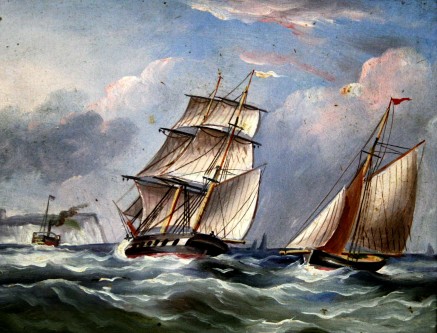 Морской пейзаж, неизвестный художник, Англия конец 19 века